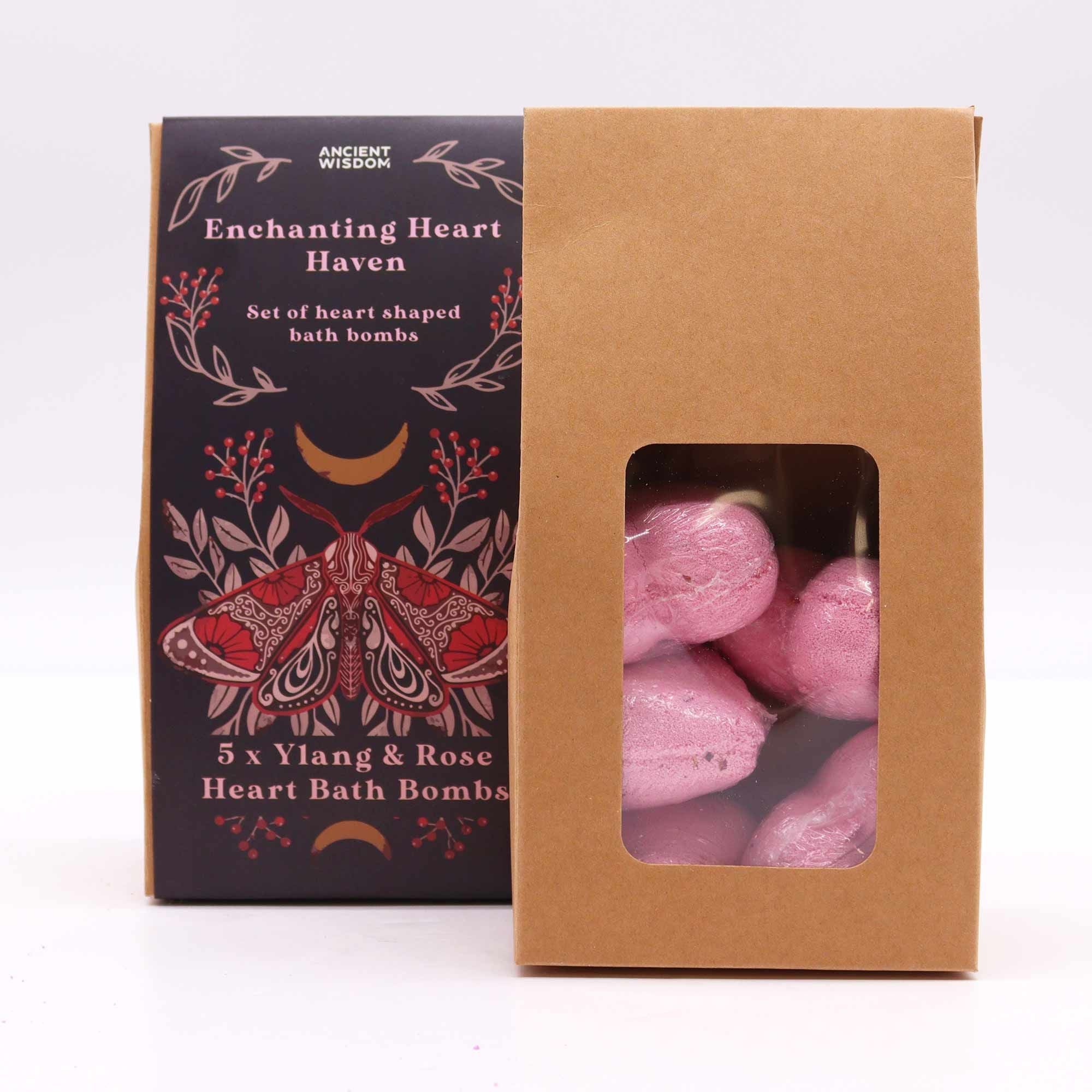5 Vegan Ylang & Rose Scented Self Care Hearts