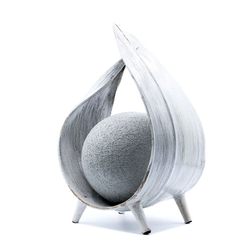 Modern lamp with a unique design on a white background